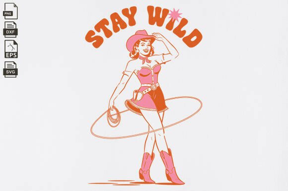 Cowgirl, Retro, Wild Vintage Western Svg
