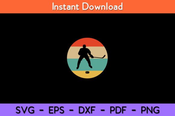 Hockey Vintage Retro Hockey Player