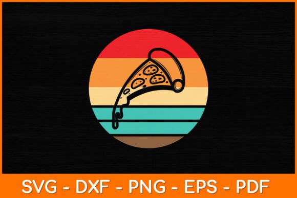 Pizza Retro Style Vintage Svg Design