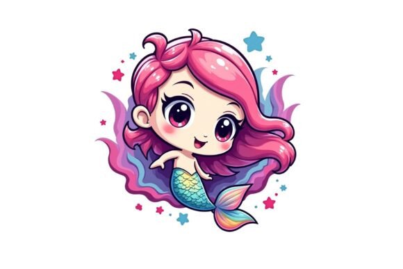 Retro Groovy Cartoon Mermaid SVG Review
