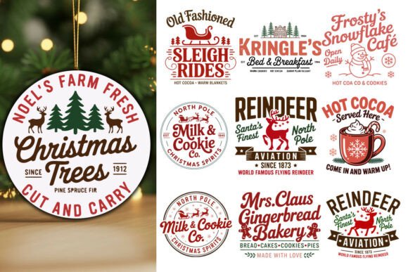 Vintage Christmas Badge Logo Bundle Review