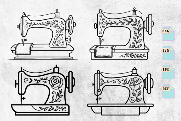 Vintage Floral Sewing Machine SVG Bundle Review