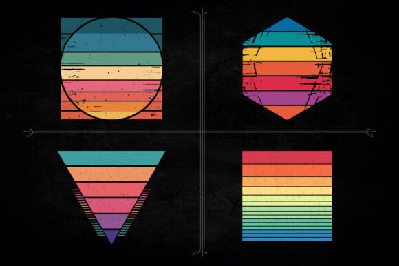 Vintage Sunset Graphic Shapes SVG Design Review