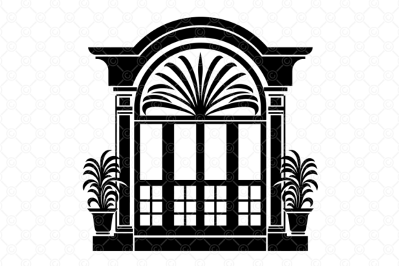 Vintage Window SVG, Arched Windows, 052